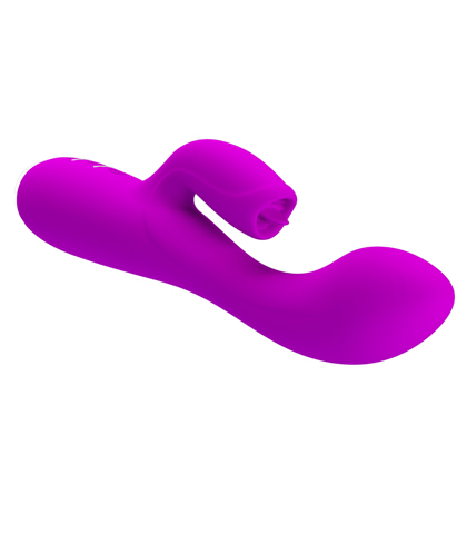 Vibrator sa dodatkom za klitoris lizanje